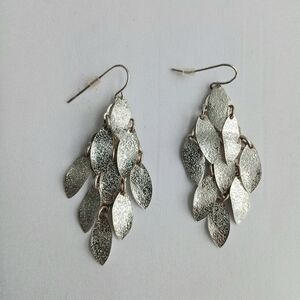 NEW Vintage Silver Toned Chandelier Dangle Earrings